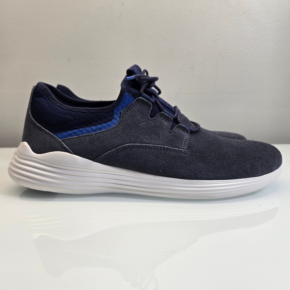 Cole Haan Grandsport Men 13 M Sneaker Trainer Shoes Ombre Blue/Optic White Suede
